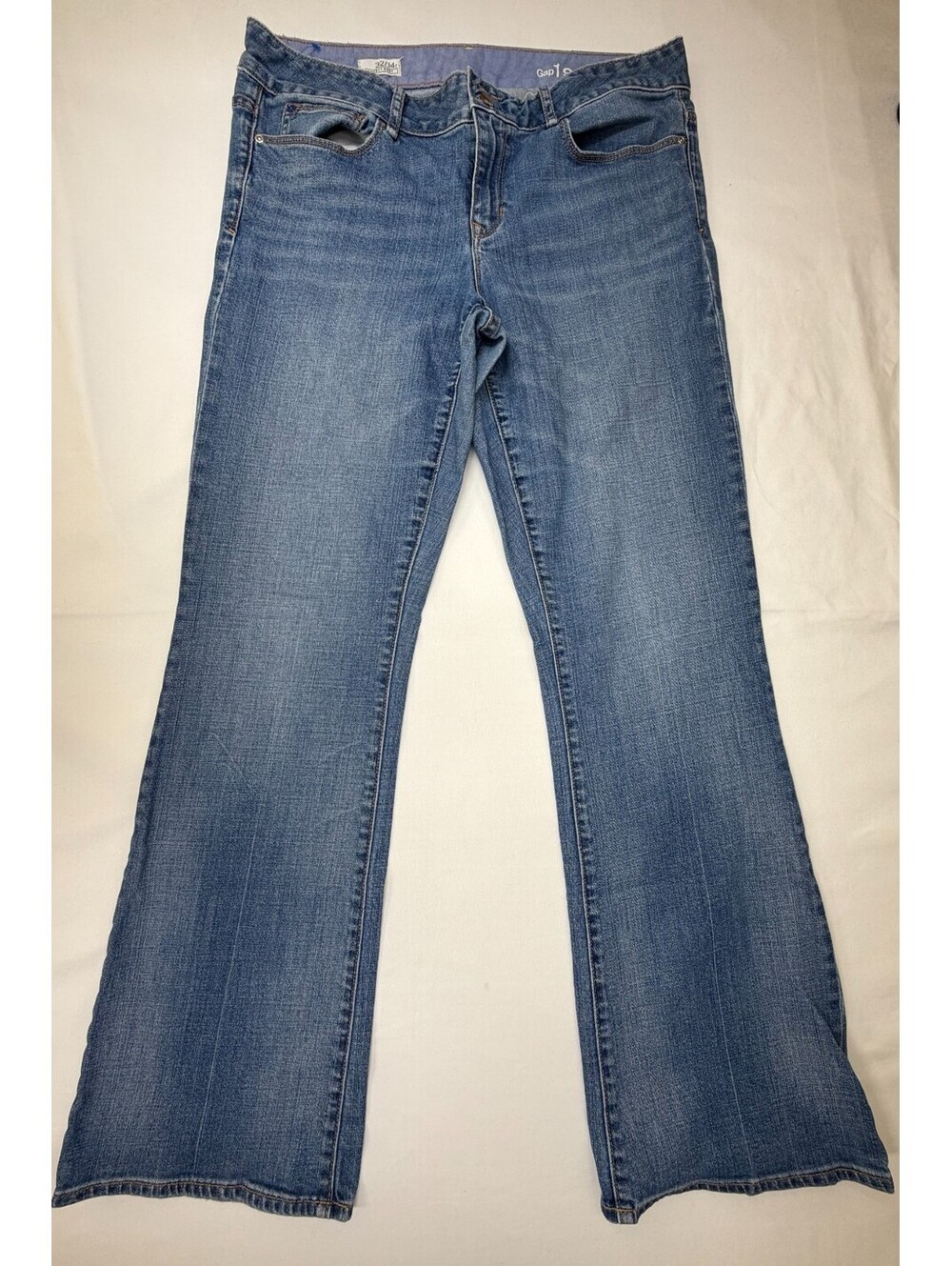 Gap 1969 Women's Jeans Perfect Bootcut  Solid Medium Wash Size 32/14 R  Blue